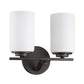 10" Black And White Metal Vanity Flush Mounted Sconce