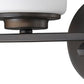 10" Black And White Metal Vanity Flush Mounted Sconce