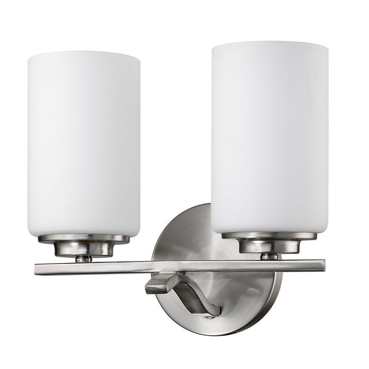 11" Silver And White Metal Flush Mounted Sconce