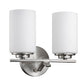 10" Silver And White Metal Vanity Flush Mounted Sconce