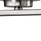 10" Silver And White Metal Vanity Flush Mounted Sconce