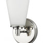 Silver Wall Light with Frosted Glass Shade