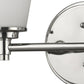 10" Silver And White Metal and Glass Vanity Flush Mounted Sconce