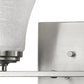 8" Silver And White Metal and Glass Vanity Flush Mounted Sconce