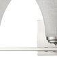 8" Silver And White Metal and Glass Vanity Flush Mounted Sconce