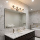 Four Light Silver Wall Light with Clear Glass Shade