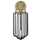 Gold and Black Metal Cage Wall Sconce