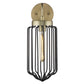 Gold and Black Metal Cage Wall Sconce