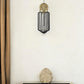 Gold and Black Metal Cage Wall Sconce