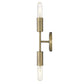 5" Gold Metal Vanity Flush Mounted Sconce