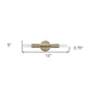 5" Gold Metal Vanity Flush Mounted Sconce