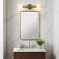 5" Gold Metal Vanity Flush Mounted Sconce