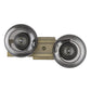 9" Smoky Black And Brass Metal Vanity Flush Mounted Sconce