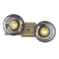 9" Smoky Black And Brass Metal Vanity Flush Mounted Sconce