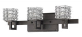 6" Black And Clear Metal Vanity Flush Mounted Sconce