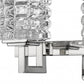 6" Silver And Clear Metal Vanity Flush Mounted Sconce