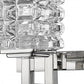 6" Silver And Clear Metal Vanity Flush Mounted Sconce