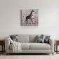 Exotic Pink Giraffes Unframed Print Wall Art
