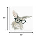 20" x 20" Watercolor Cutie Rabbit in Glasses Canvas Wall Art
