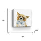 20" x 20" Watercolor Cutie Bow Tie Fox Canvas Wall Art