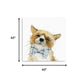 20" x 20" Watercolor Cutie Bow Tie Fox Canvas Wall Art