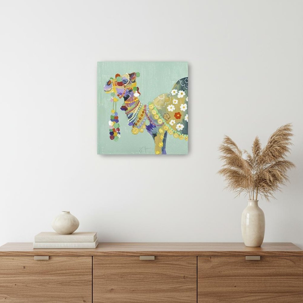 Moroccan Party Camel Unframed Print Wall Art