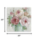 20" x 20" Watercolor Soft Pastel Peonies Bouquet Canvas Wall Art