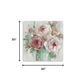 20" x 20" Watercolor Soft Pastel Peonies Bouquet Canvas Wall Art