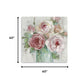 20" x 20" Watercolor Soft Pastel Peonies Bouquet Canvas Wall Art