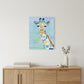 24" x 18" Pastel Patchwork Giraffe Canvas Wall Art