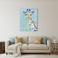 24" x 18" Pastel Patchwork Giraffe Canvas Wall Art