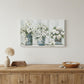 24" x 16" Watercolor Soft Pastel Bouquet Trio Canvas Wall Art