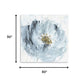20" x 20" Watercolor Abstract Gray Blue Flower Canvas Wall Art
