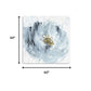 20" x 20" Watercolor Abstract Gray Blue Flower Canvas Wall Art