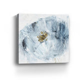 20" x 20" Watercolor Abstract Gray Blue Flower II Canvas Wall Art