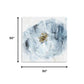 20" x 20" Watercolor Abstract Gray Blue Flower II Canvas Wall Art