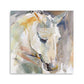 20" x 20" Abstract Watercolor Horse Canvas Wall Art
