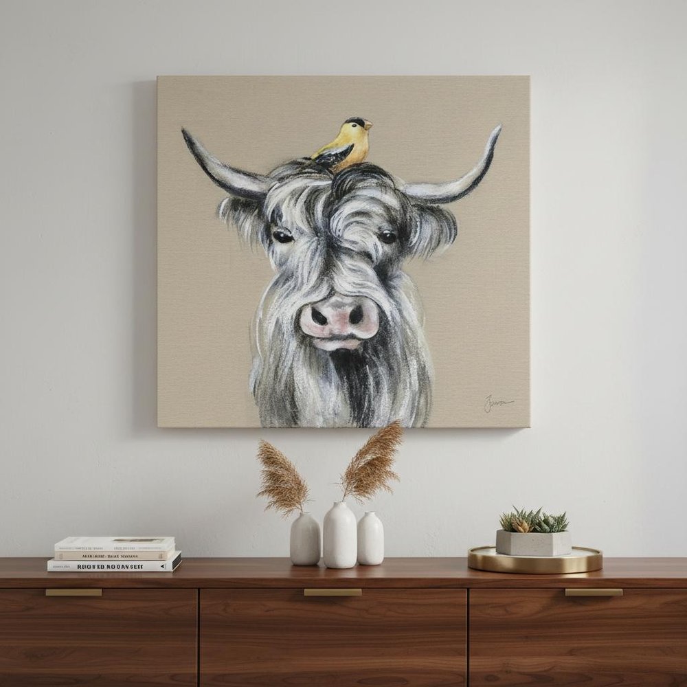 Cute Highland Cow Unframed Print Wall Art