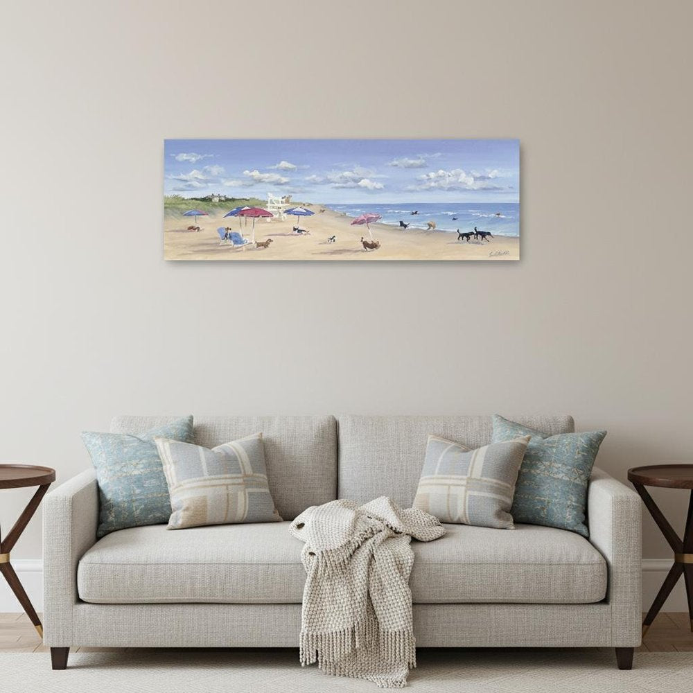 Dogs Rule The Beach Unframed Wall Art