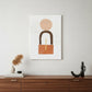 Abstract Orange Shapes In Balance Unframed Print Wall Art