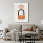 Abstract Orange Shapes In Balance Unframed Print Wall Art
