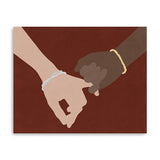 16" x 20" Pinky Swear Friendship Promise Canvas Unframed Wall Art