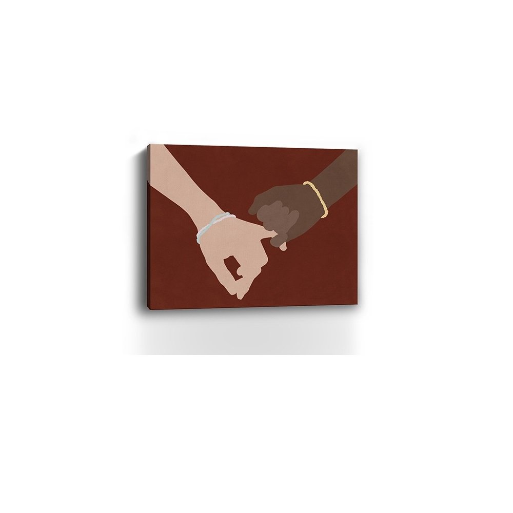 16" x 20" Pinky Swear Friendship Promise Canvas Unframed Wall Art