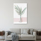 Pretty Green Foliage Pink Unframed Print Wall Art