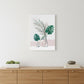 Pretty Green Foliage Leaves Pink Unframed Print Wall Art