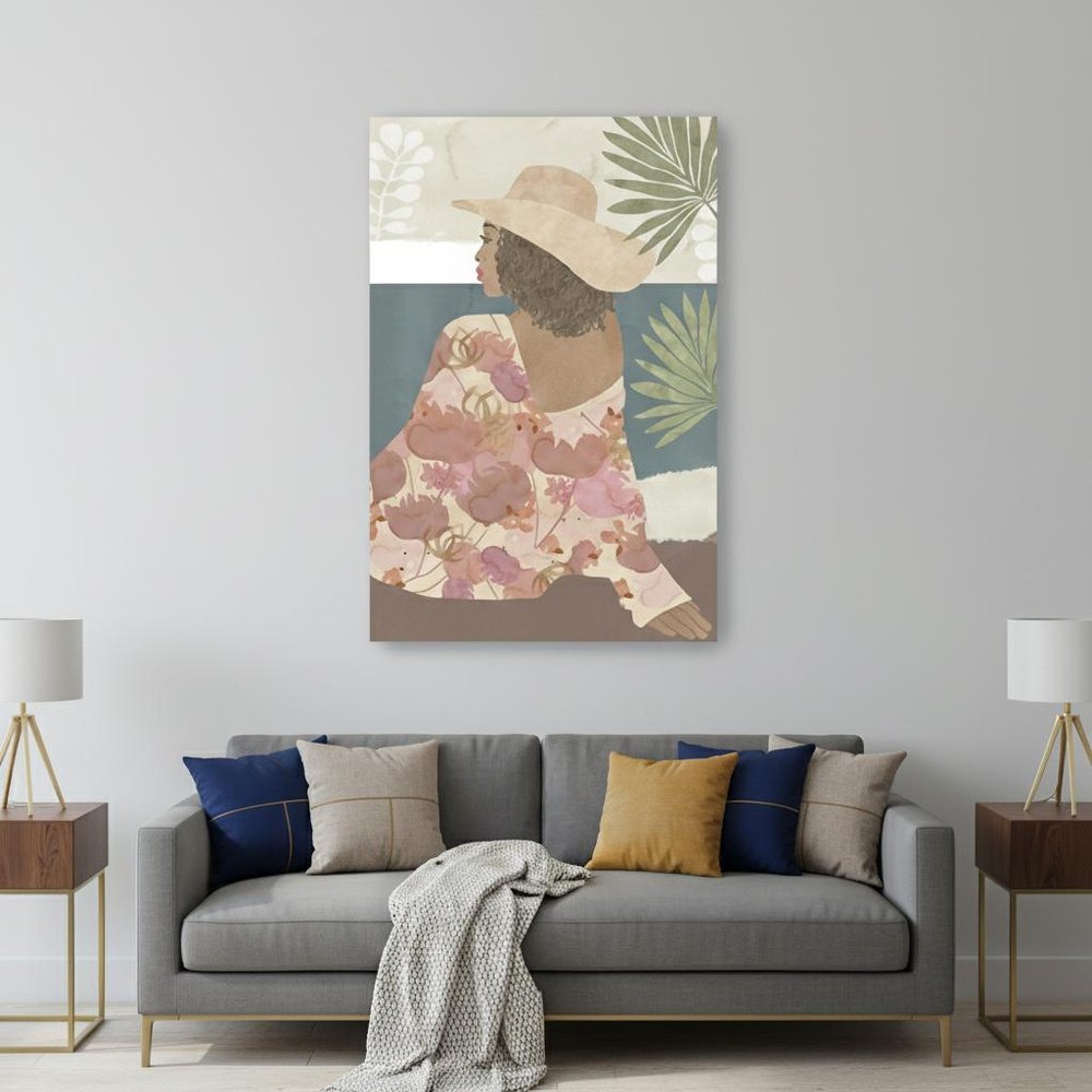 Bohemian Terracotta Lady Unframed Print Wall Art