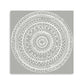 Boho White Mandala Unframed Print Wall Art