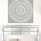 Boho White Mandala Unframed Print Wall Art