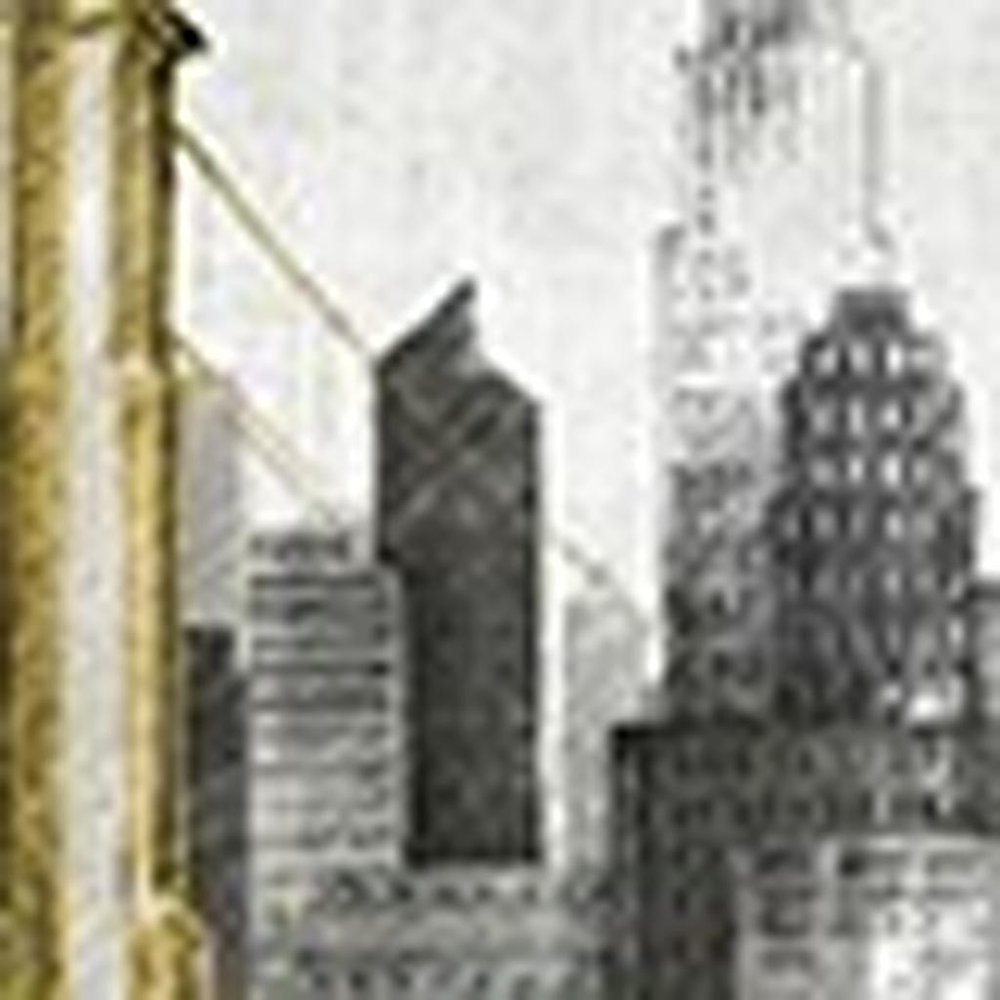 Nyc Golden Bridge Skyline Unframed Print Wall Art