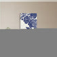Blue Toile Rose Unframed Print Wall Art